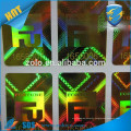 Outdoor Use 3D effect High Residue sticky hologram box sealing sticker